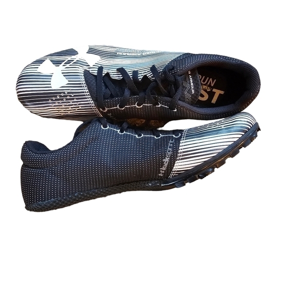 Under Armour Kick Sprint Spike Track Shoes Sneakers 1273939-100, Size 10 - Picture 2 of 12